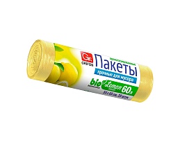 Мешки для мусора 60 л, ароматизированные, Лимон, желтые, в рулоне 20 шт., ПНД, 9 мкм, 650х550 мм, GRIFON Aroma, 101-023 Li в Домодедово