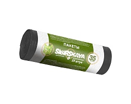 Мешки для мусора 30 л, черные, в рулоне 25 шт., ПНД, 7 мкм, 580х480 мм, SIBIRSKAYA, 101-003 S в Домодедово