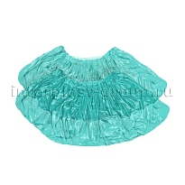 Бахилы бирюзовые 2000 шт (1000 пар), 16 мкм, однослойные, с одной резинкой, Эконом в Домодедово