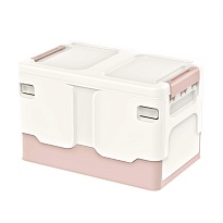 Ящик пластиковый складной белый, дно розовое, 370х240х240 мм в Домодедово