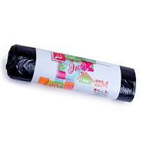 Мешки для мусора 60 л, черные, в рулоне 20 шт., ПНД, 7 мкм, 700х600 мм, Концепция Быта ЭкоДом, 601349 в Домодедово