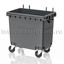 Мусорный контейнер 770 л серый без крышки 770 серый в Домодедово