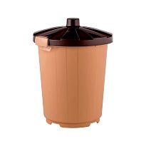 Мусорный бак с крышкой на колесах 105 л бежевый 105 бежевый в Домодедово