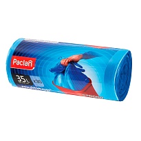 Мешки для мусора 35 л, с ушками, синие, в рулоне 30 шт., ПНД, 10,5 мкм, 640х500 мм, PACLAN Multitop, 600819 в Домодедово