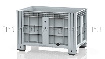 Контейнер iBox сплошной на ножках с пробкой 2 дюйма серый в Домодедово