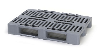 Поддон пластиковый усиленный EURO H1 (с открытыми полозьями) в Домодедово