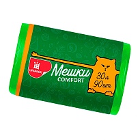 Мешки для мусора 30 л, зеленые, в рулоне 90 шт., ПНД, 6 мкм, 560х480 мм, Comfort, М4268 в Домодедово