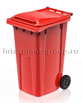 Контейнер для мусора 240 л красный облегченный 240 красный в Домодедово Контейнер для мусора 240 л красный облегченный 240 красный в Домодедово