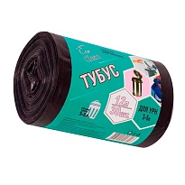 Мешки для мусора 12 л, черные, в рулоне 30 шт., ПНД, 6 мкм, 550х320 мм, Концепция Быта Tubus, 604936 в Домодедово